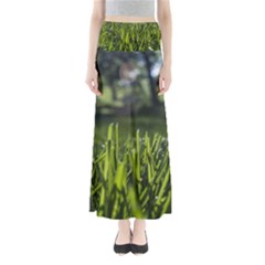 Green Grass Field Full Length Maxi Skirt