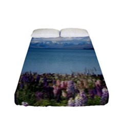 Lake Tekapo New Zealand Landscape Photography Fitted Sheet (full/ Double Size) by paulaoliveiradesign