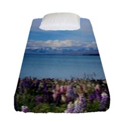 Lake Tekapo New Zealand Landscape Photography Fitted Sheet (single Size) by paulaoliveiradesign