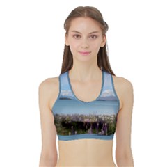 Lake Tekapo New Zealand Landscape Photography Sports Bra With Border by paulaoliveiradesign