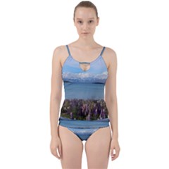 Lake Tekapo New Zealand Landscape Photography Cut Out Top Tankini Set by paulaoliveiradesign