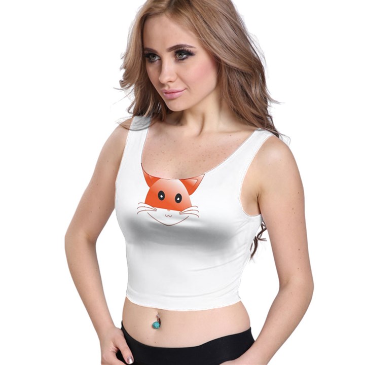 Animal Image Fox Crop Top