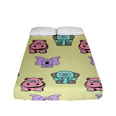 Animals Pastel Children Colorful Fitted Sheet (full/ Double Size) by BangZart