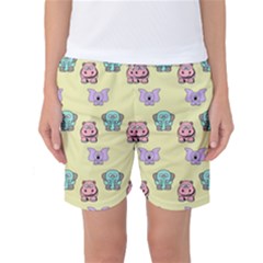 Animals Pastel Children Colorful Women s Basketball Shorts by BangZart