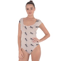 Ants Pattern Short Sleeve Leotard  by BangZart