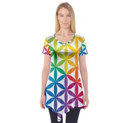 Heart Energy Medicine Short Sleeve Tunic  by BangZart