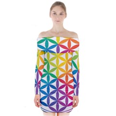 Heart Energy Medicine Long Sleeve Off Shoulder Dress by BangZart