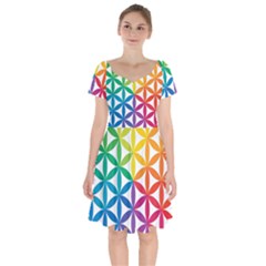 Heart Energy Medicine Short Sleeve Bardot Dress by BangZart