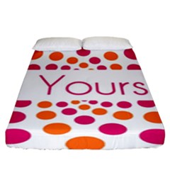 Be Yourself Pink Orange Dots Circular Fitted Sheet (king Size) by BangZart