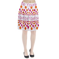 Be Yourself Pink Orange Dots Circular Pleated Skirt by BangZart