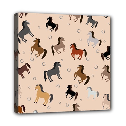 Horses For Courses Pattern Mini Canvas 8  X 8  by BangZart