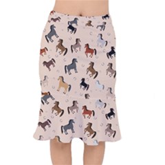 Horses For Courses Pattern Mermaid Skirt