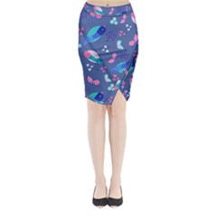 Birds And Butterflies Midi Wrap Pencil Skirt by BangZart