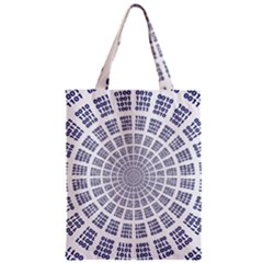 Illustration Binary Null One Figure Abstract Zipper Classic Tote Bag by BangZart