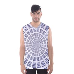 Illustration Binary Null One Figure Abstract Men s Basketball Tank Top by BangZart