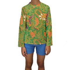 Art Batik The Traditional Fabric Kids  Long Sleeve Swimwear by BangZart