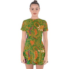 Art Batik The Traditional Fabric Drop Hem Mini Chiffon Dress by BangZart