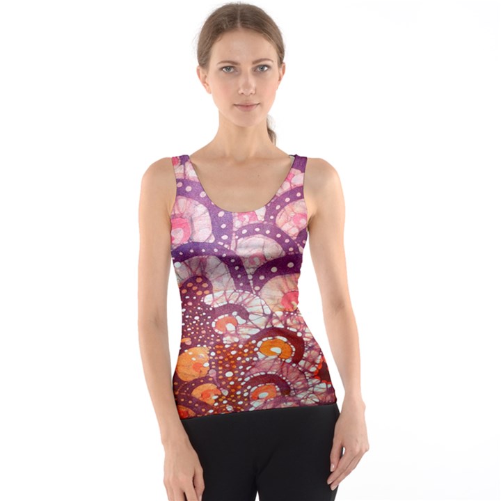 Colorful Art Traditional Batik Pattern Tank Top