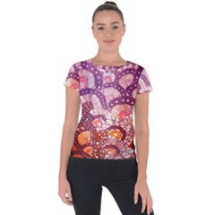 Colorful Art Traditional Batik Pattern Short Sleeve Sports Top  by BangZart