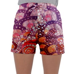 Colorful Art Traditional Batik Pattern Sleepwear Shorts