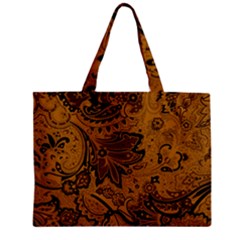 Art Traditional Batik Flower Pattern Zipper Mini Tote Bag by BangZart