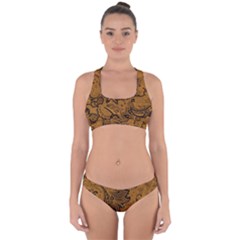 Art Traditional Batik Flower Pattern Cross Back Hipster Bikini Set by BangZart