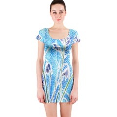 Art Batik Flowers Pattern Short Sleeve Bodycon Dress by BangZart