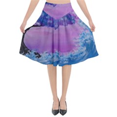 Rising To Touch You Flared Midi Skirt by Dimkad