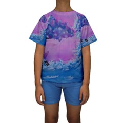 Rising To Touch You Kids  Short Sleeve Swimwear by Dimkad