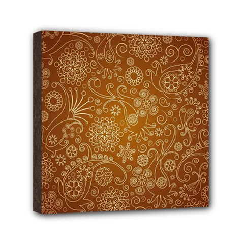 Batik Art Pattern Mini Canvas 6  X 6  by BangZart