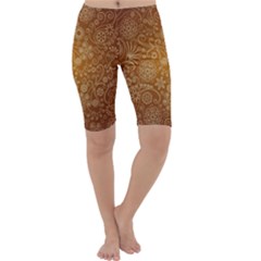 Batik Art Pattern Cropped Leggings  by BangZart