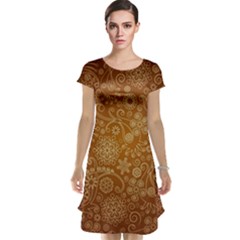 Batik Art Pattern Cap Sleeve Nightdress by BangZart