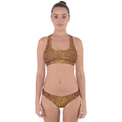 Batik Art Pattern Cross Back Hipster Bikini Set