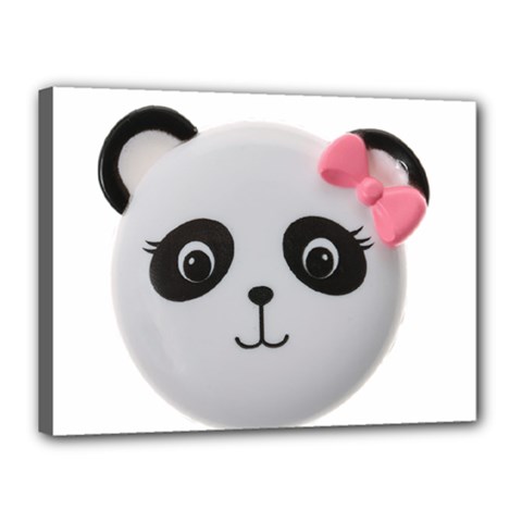 Pretty Cute Panda Canvas 16  X 12  by BangZart