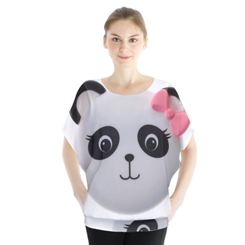 Pretty Cute Panda Blouse by BangZart