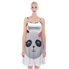 Pretty Cute Panda Spaghetti Strap Velvet Dress by BangZart