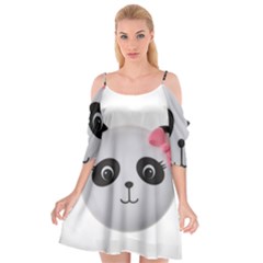 Pretty Cute Panda Cutout Spaghetti Strap Chiffon Dress