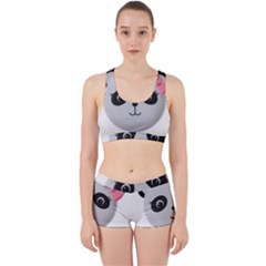 Pretty Cute Panda Work It Out Sports Bra Set