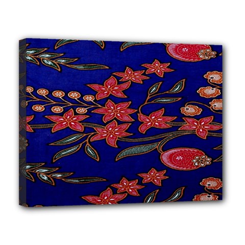 Batik  Fabric Canvas 14  X 11  by BangZart