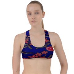 Batik  Fabric Criss Cross Racerback Sports Bra by BangZart