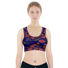 Batik  Fabric Sports Bra With Pocket