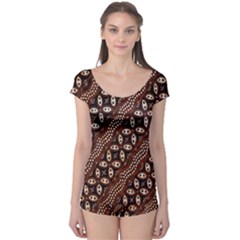 Art Traditional Batik Pattern Boyleg Leotard  by BangZart