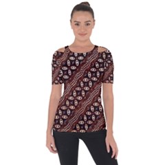 Art Traditional Batik Pattern Short Sleeve Top