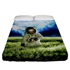 Astronaut Fitted Sheet (king Size) by BangZart