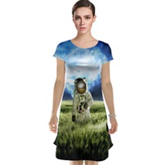 Astronaut Cap Sleeve Nightdress by BangZart