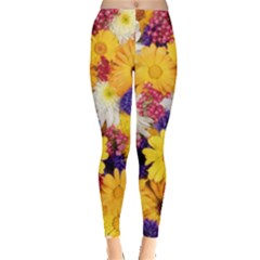 Colorful Flowers Pattern Leggings  by BangZart