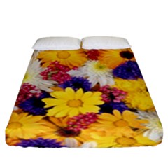 Colorful Flowers Pattern Fitted Sheet (king Size) by BangZart