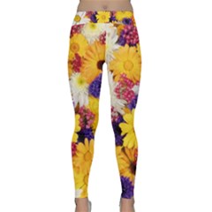 Colorful Flowers Pattern Classic Yoga Leggings by BangZart