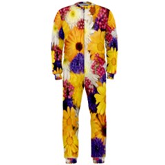 Colorful Flowers Pattern Onepiece Jumpsuit (men)  by BangZart