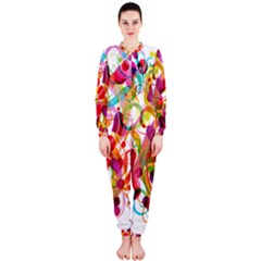 Abstract Colorful Heart Onepiece Jumpsuit (ladies) 